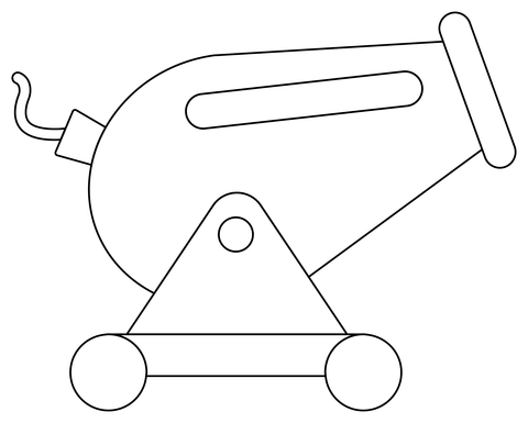 Pirate Cannon Coloring Page